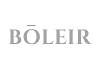 A black and white image of the word boleir.